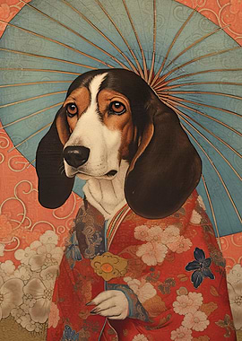 Basset Hound Geisha