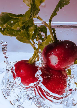 3 radish splashing 3