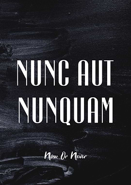 Latin Quote Now Or Never 2