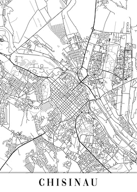 Chisinau White Map