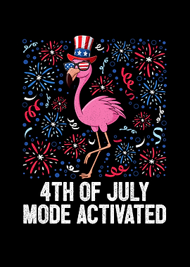 4th Of July Flamingo