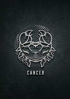 3d Cancer Zodiac Symbol