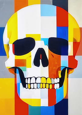 De Stijl Skull Two