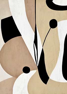 Beige Modern Abstract