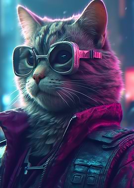 Cat Glasses Jacket Future