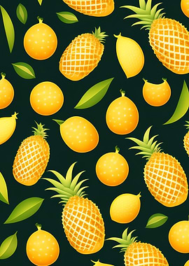 Yellow fruits pattern