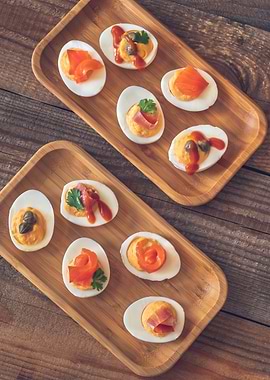 Sriracha deviled eggs