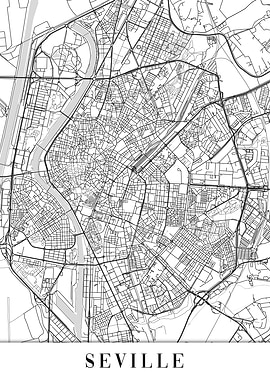 Seville White Map