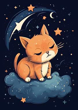 Orange Kitten Sleeping