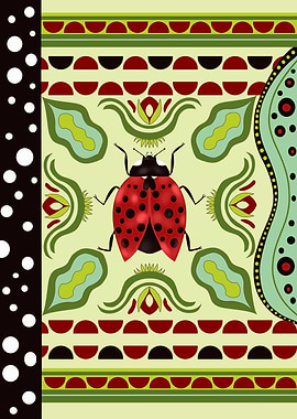 Colorful Patterned Ladybug