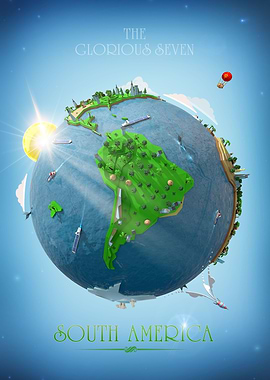 South America Low Poly