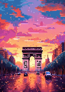 Paris pixel art