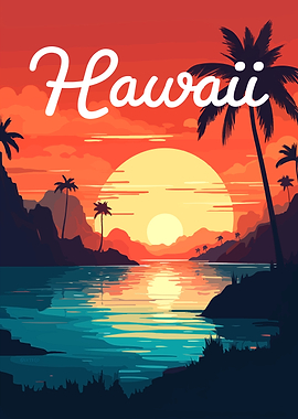 Hawaiian Sunset Art