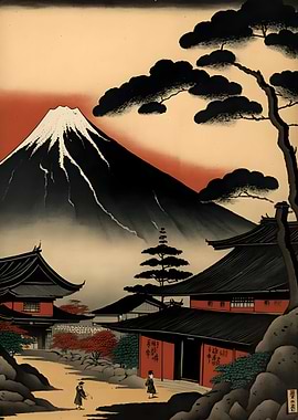 House with a mountain