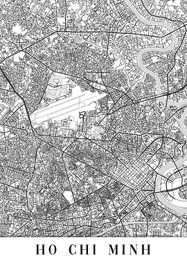 Ho Chi Minh White Map