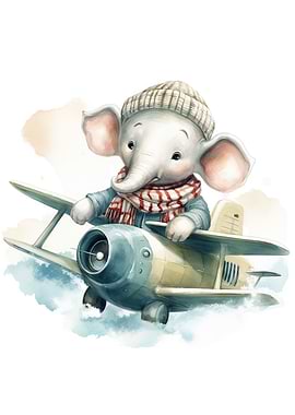 Elephant in plane
