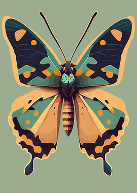 Butterfly on a green