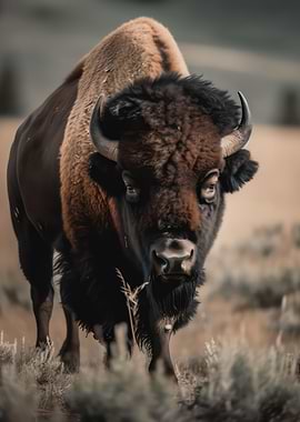 Peaceful bison
