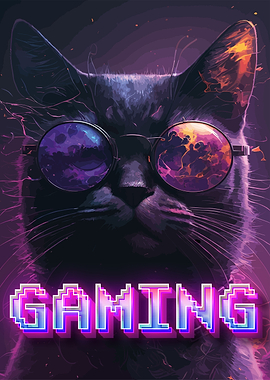Cats and Gaming Cool Cat