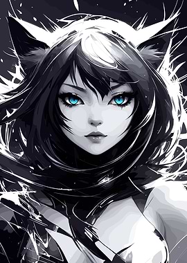 Sexy Girl Fantasy Cat