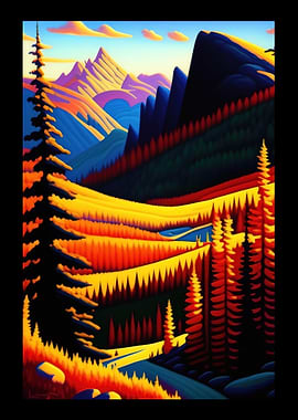 Mountains And Forest