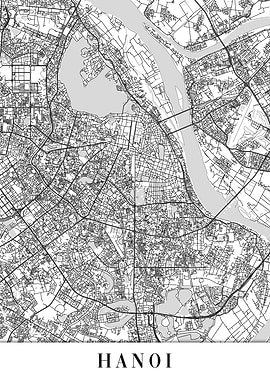 Hanoi White Map