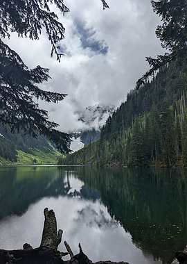 Calm waters at Goat Lake
