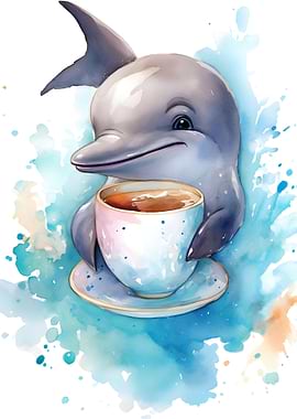 Dolphin with Coffee
