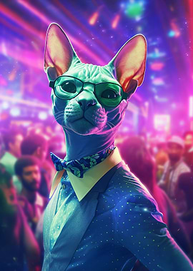 Party Sphinx cat