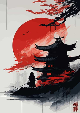 Japanese Traveler Painting