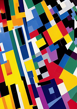 Random Colorblocks Paintin