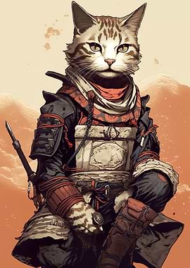 Cat Traditional Samurai