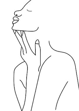 One Line Art Woman