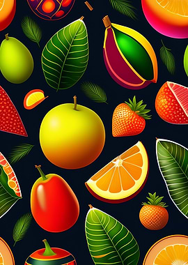 Colorful fruits