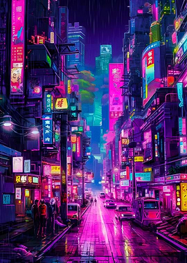 Night city landscape 1