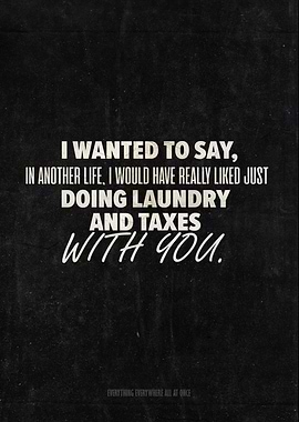 doing laundry and taxes