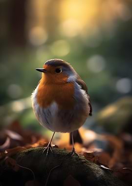 Robin in a Forest