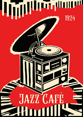Red Jazz Retro Poster