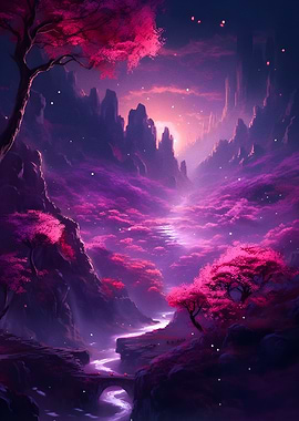 Magenta fantasy nature