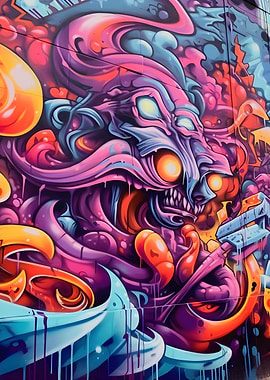 Graffiti wall art