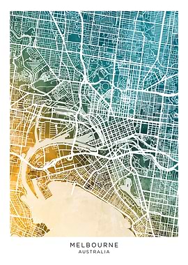 Melbourne Australia Map