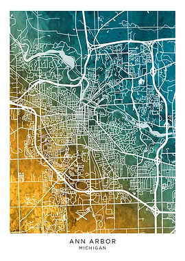 Ann Arbor Michigan Map
