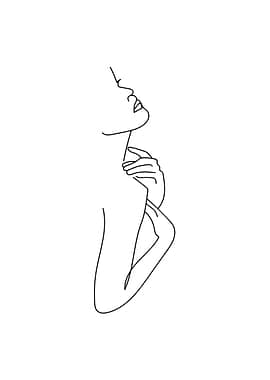 One Line Art Woman