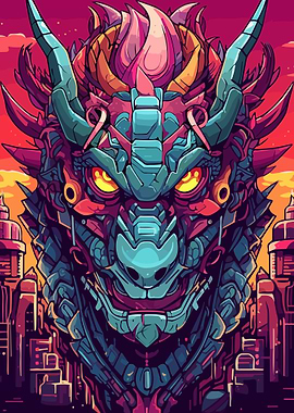 Face of a Dragon Cyberpunk
