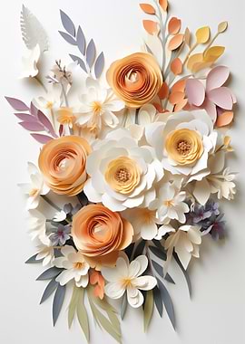 Flowers paper craft