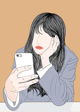 Bored for Her Handphone