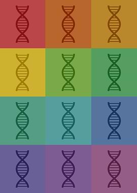 DNA Science Icons Pop Art