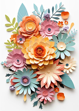 Flowers paper craft