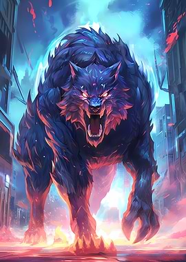 Giant Blue Wolf
