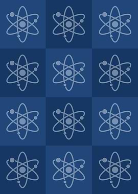 Atom Science Icons Pop Art